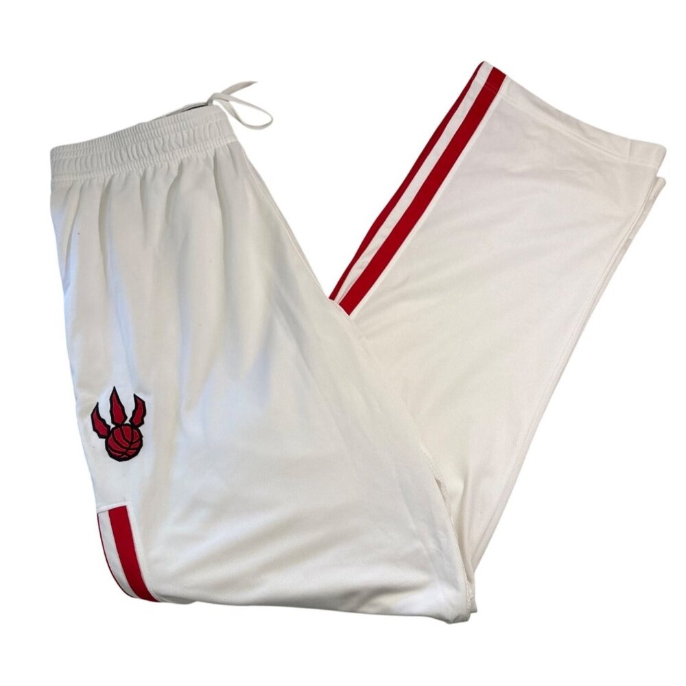 Toronto Raptors Austin Daye Game Worn Pants Adidas NBA Tearaways 2XL + 2" White